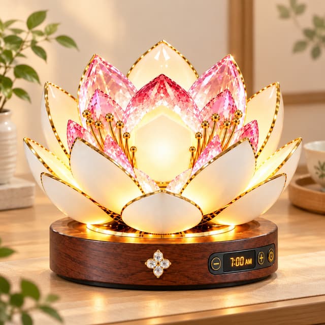 Supplier photo of Lotus-shaped Multifunctional Desktop Ambient Lamp