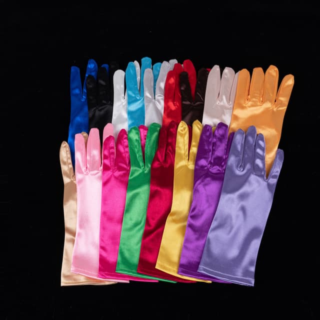 Supplier photo of Simple Satin Long And Short Gloves Photo Studio Photography Crew Prop Jewelry