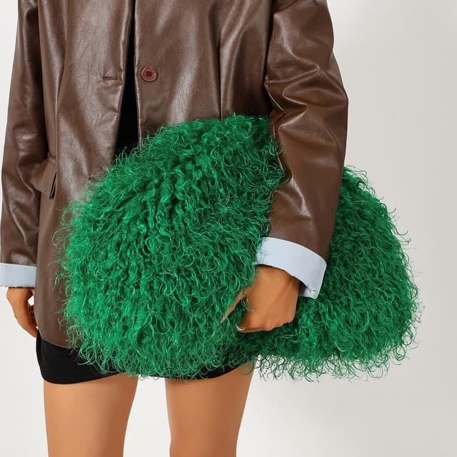 Supplier photo of Wool Long-pile Plush Large-capacity Clutch Bag