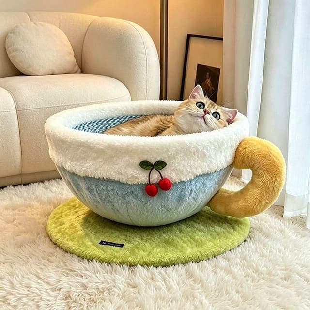 Supplier photo of Wear-resistant Non-chip Scratching Pole Semi-closed Cat Nest