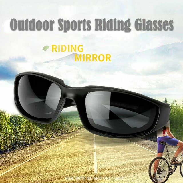 Supplier photo of 1 pairs Motorcycle Sports Biker Riding Glasses Wind Resistant Eye Protection Sports Goggles Cycling Glasses Sunglasses Grey Color(US Logistics only For USPS.TK/
