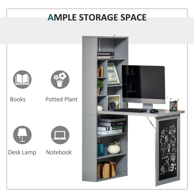 Supplier photo of Wall Mount Desk Cabinet-Grey ( Amazon Shipping)（Prohibited by WalMart）