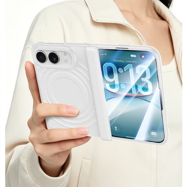 Supplier photo of Folding Magnetic Suction Leather Phone Case