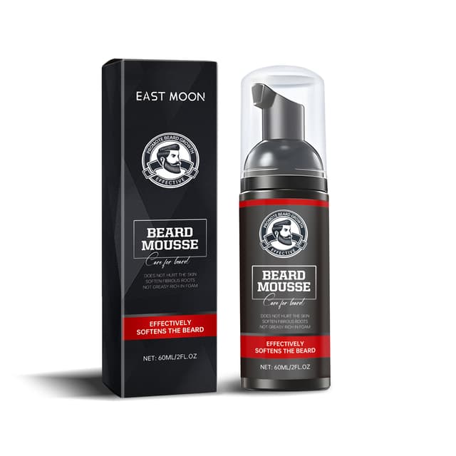 Supplier photo of Men's Beard Wash Mousse Gentle Foaming Cleanser Refreshing Facial Hair Grooming Care