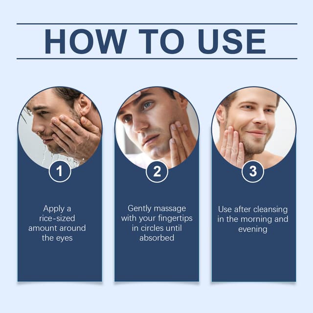Supplier photo of Men's Hydrating Eye Cream Kojic Acid Coffee Extract Brightening Firming Care Natural