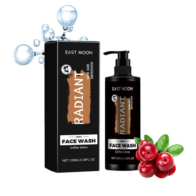 Supplier photo of Men's Facial Cleanser Deep Pore Cleansing Oil Control Face Wash Vitamin E Coffee Soft