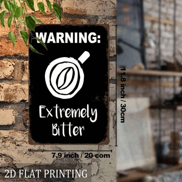 Supplier photo of CIFbuy Vintage 2D Retro Metal Sign Coffee Bean Pattern Tin Plate 12x8 Inches, Sign Coffee Bean Pattern Tin Plate 12x8 Inches, Bar Garage Man Cave, Halloween Hol