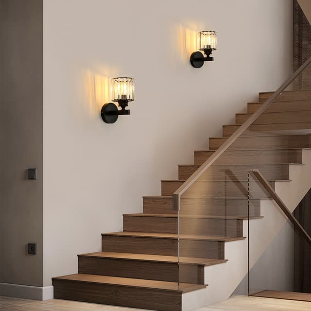Supplier photo of 2PCS Wall Lights Crystal Modern Wall Sconce Lamp Living Room Bedroom Hallway