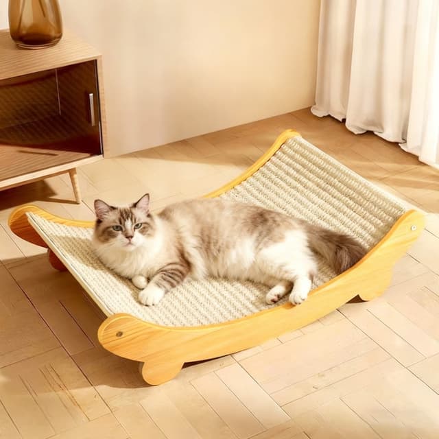 Supplier photo of Pet Cat Scratcher Lounger Sofa Cardboard Kitten Play Scratching Pad Sleep Bed