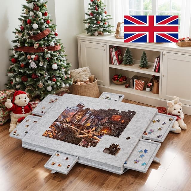 Supplier photo of Felt Jigsaw Puzzle Board Portable Puzzle Storage Table With 6 Sliding Drawers 1000pcs