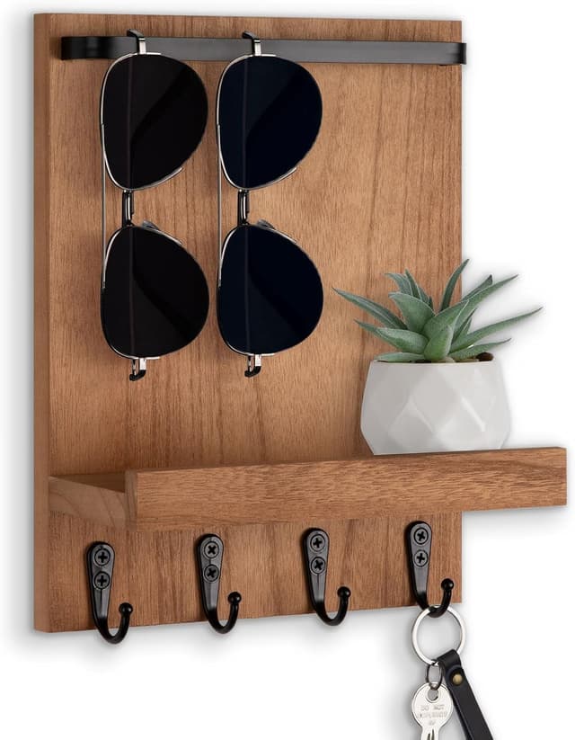 Supplier photo of Wall Mount Key Holder, Key And Sunglasses Organizer For Entryway, Hallway, Doorway And Home Organization