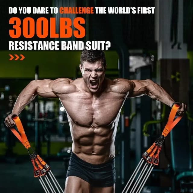 Supplier photo of 300-pound Resistance Band Fitness Equipment Set