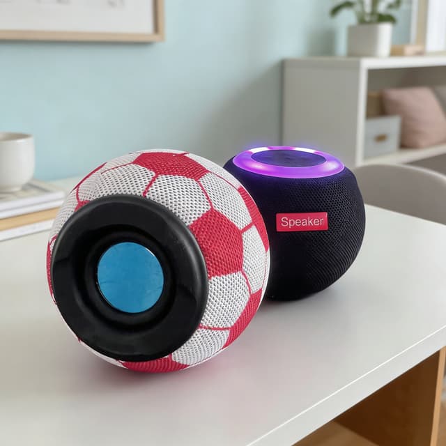 Supplier photo of Football-shaped Bluetooth Speaker Portable Outdoor Waterproof Audio Device