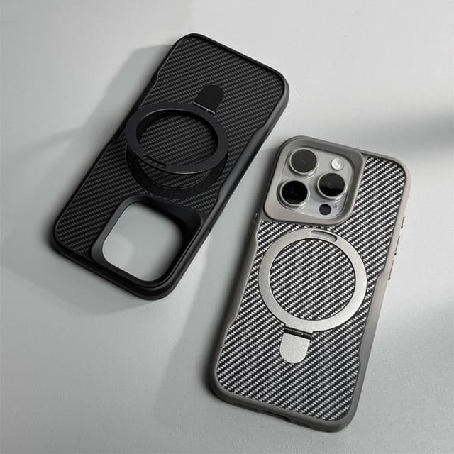 Supplier photo of Carbon Fiber Pattern Mobile Phone Case Magnetic Absorption All-inclusive