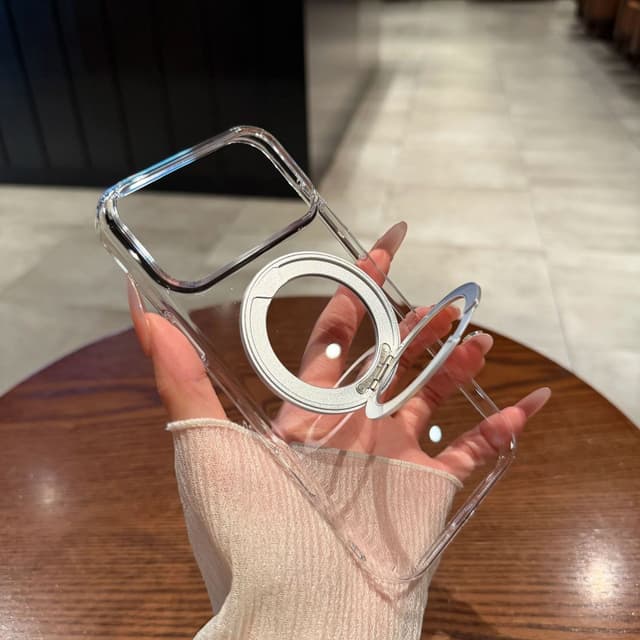 Supplier photo of Transparent Phone Case With A Magnetic Rotating Stand