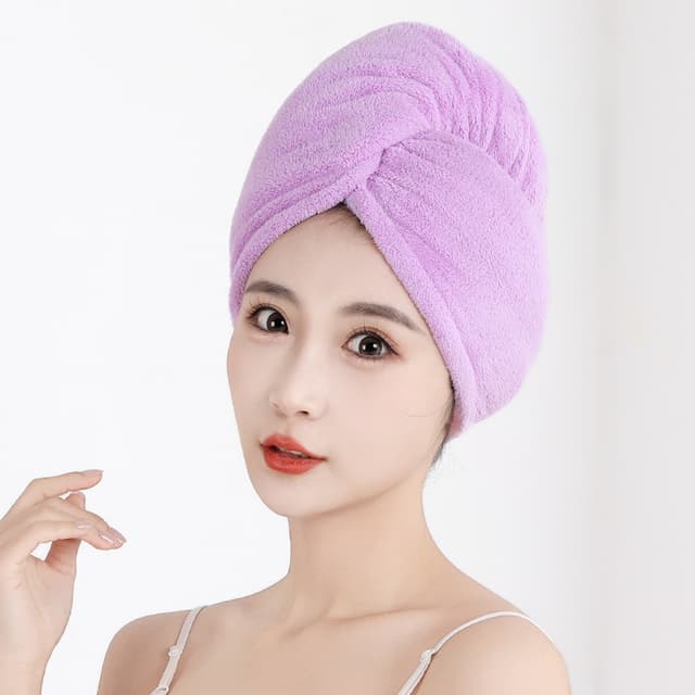 Supplier photo of Coral Fleece Hair-drying Towel Bath Hair Care Headcloth