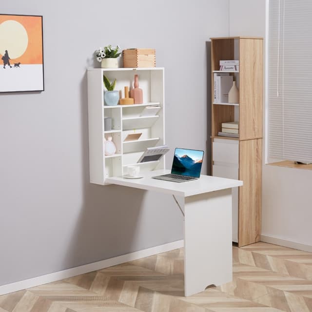 Wall Mount Desk Cabinet-White ( Amazon Shipping)(Prohibited by WalMart)
