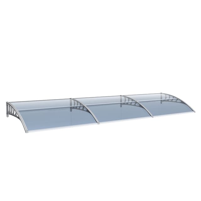 Supplier photo of Awning for Door Entrance Window, 38x120 Inch Window Canopy Exterior, UV Rain Snow Protection for House Porch Patio Deck, Gray Bracket & Gray Blue Board