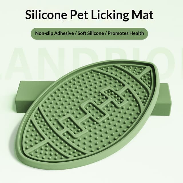 Supplier photo of Rugby-themed Silicone Slow-feeding Mat For Cats And Dogs