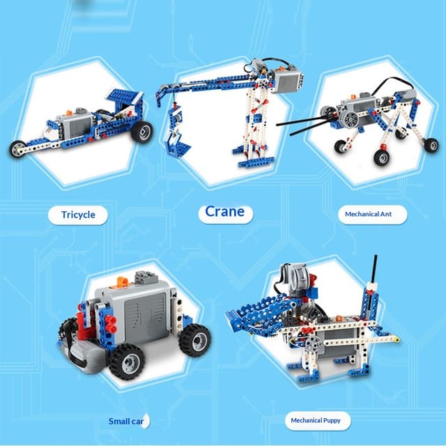Supplier photo of Programmable Robot Children Assembled Remote Control Electric Building Blocks Mechanical Toys