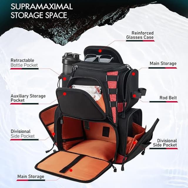 Supplier photo of Fishing Tackle Backpack Belt Large Outdoor Storage