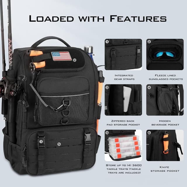 Supplier photo of Large-capacity Fishing Gear Backpack For Outdoor Fishing