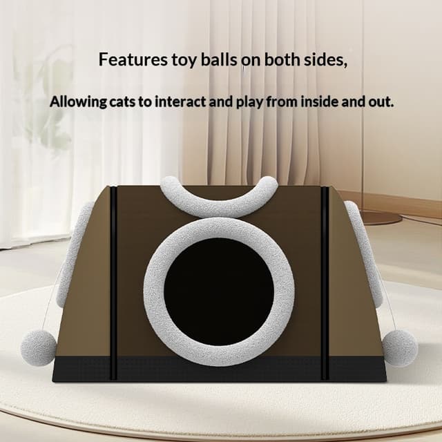 Supplier photo of Winter Thickened And Warm Semi-enclosed Cat Bed