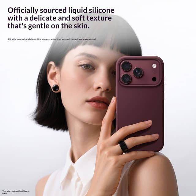 Supplier photo of Liquid Silicone Phone Case With Magnetic Attachment Protective Cover