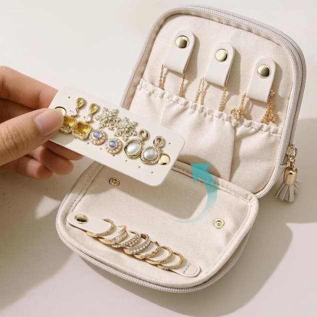 Supplier photo of Double-layer Large Capacity Travel Jewelry Storage Bag