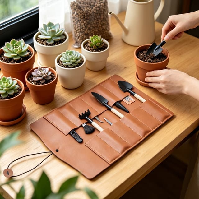 Supplier photo of Simple Leather Folding Roll Bag Multi-functional